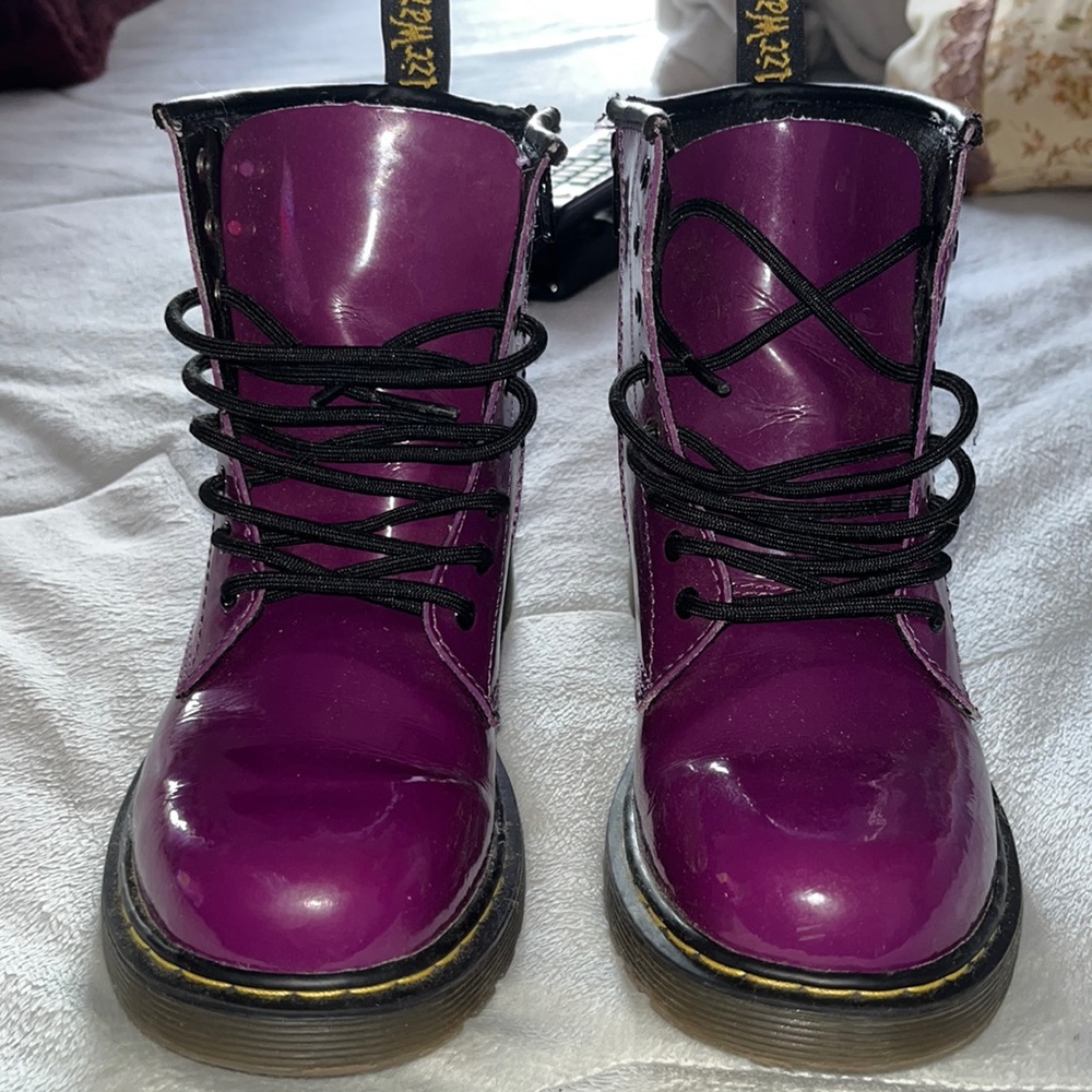 Purple Dr.Martens, size 4.